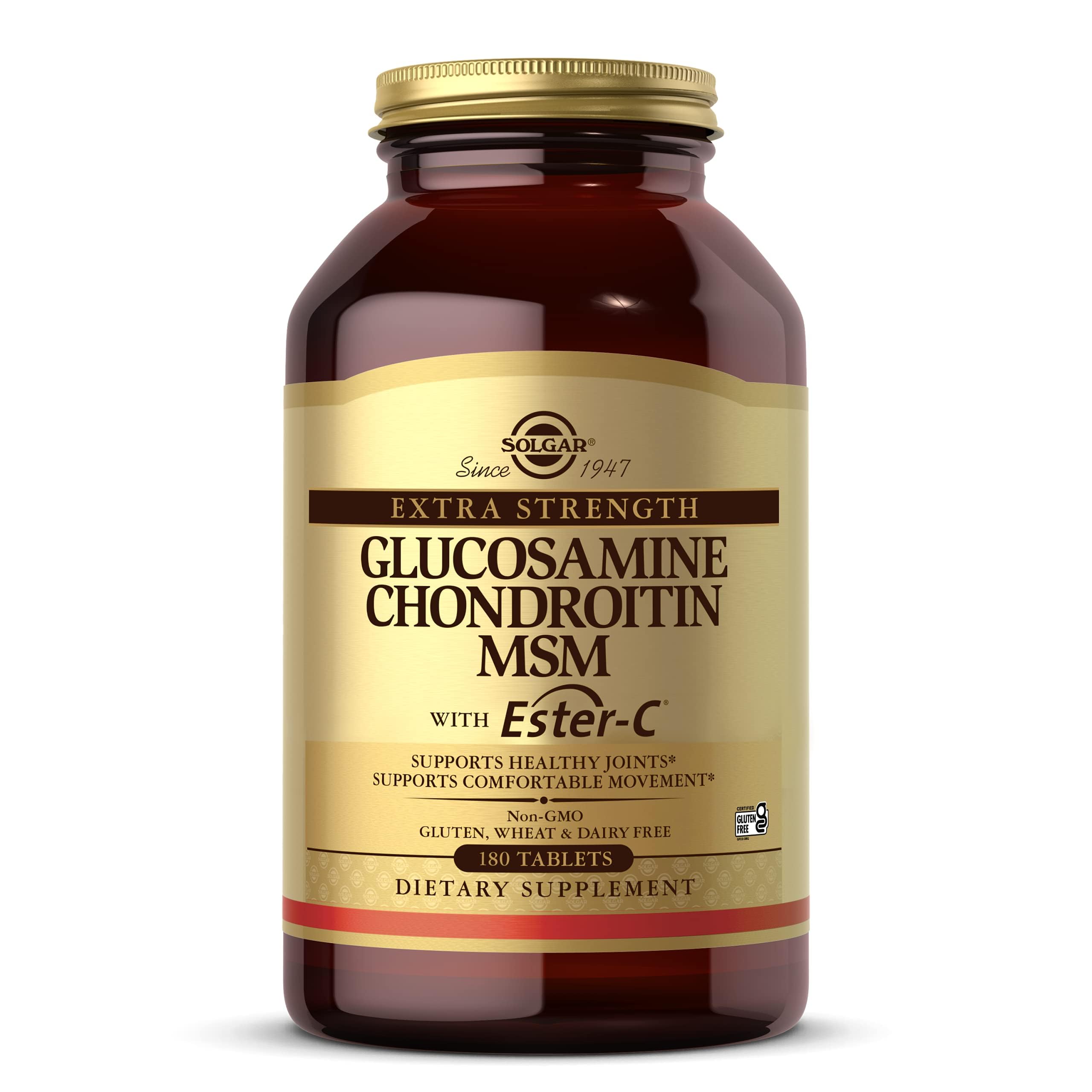 Solgar Extra Strength Glucosamine Chondroitin MSM 318g front view