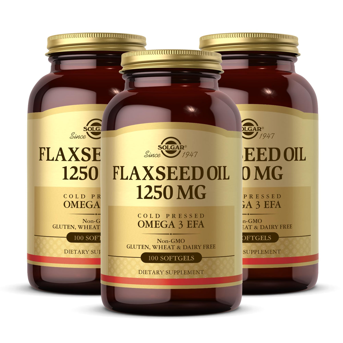 Solgar Flaxseed Oil 1250mg soft gel pack front view