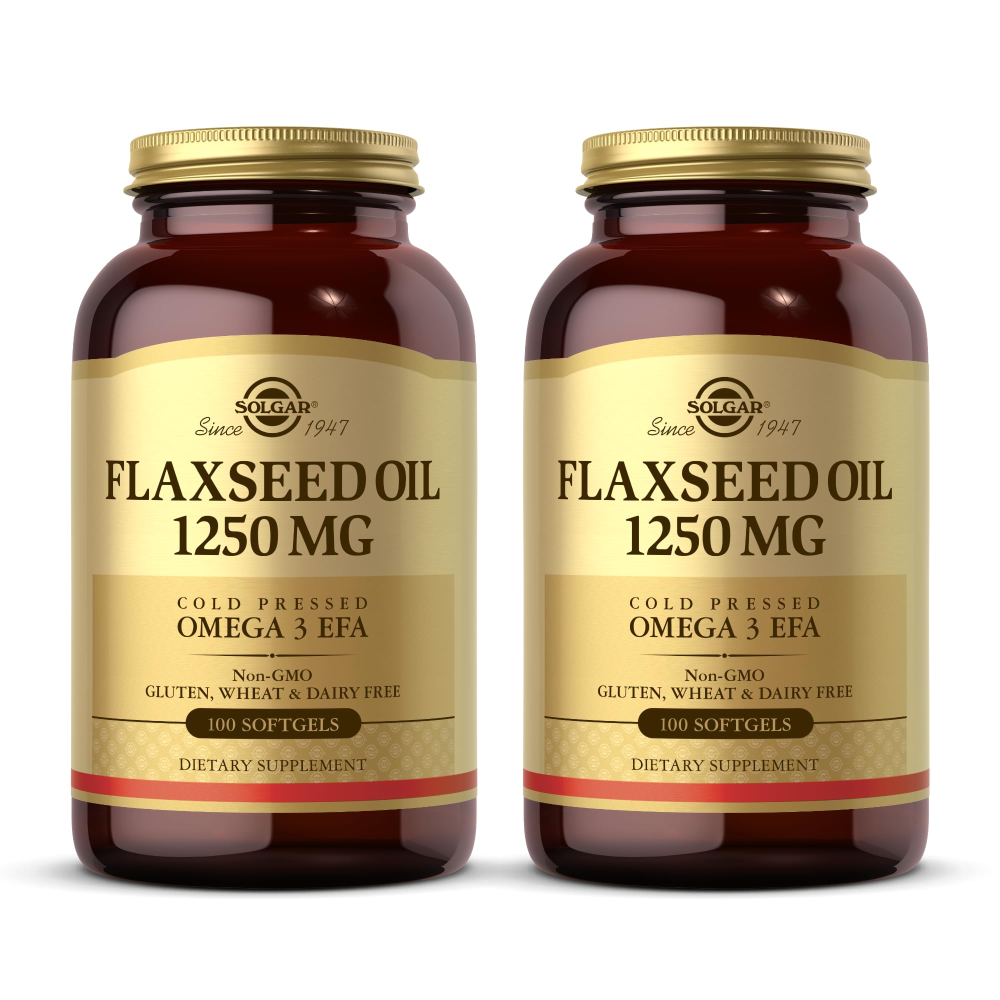 Solgar Flaxseed Oil 1250mg Softgels front view