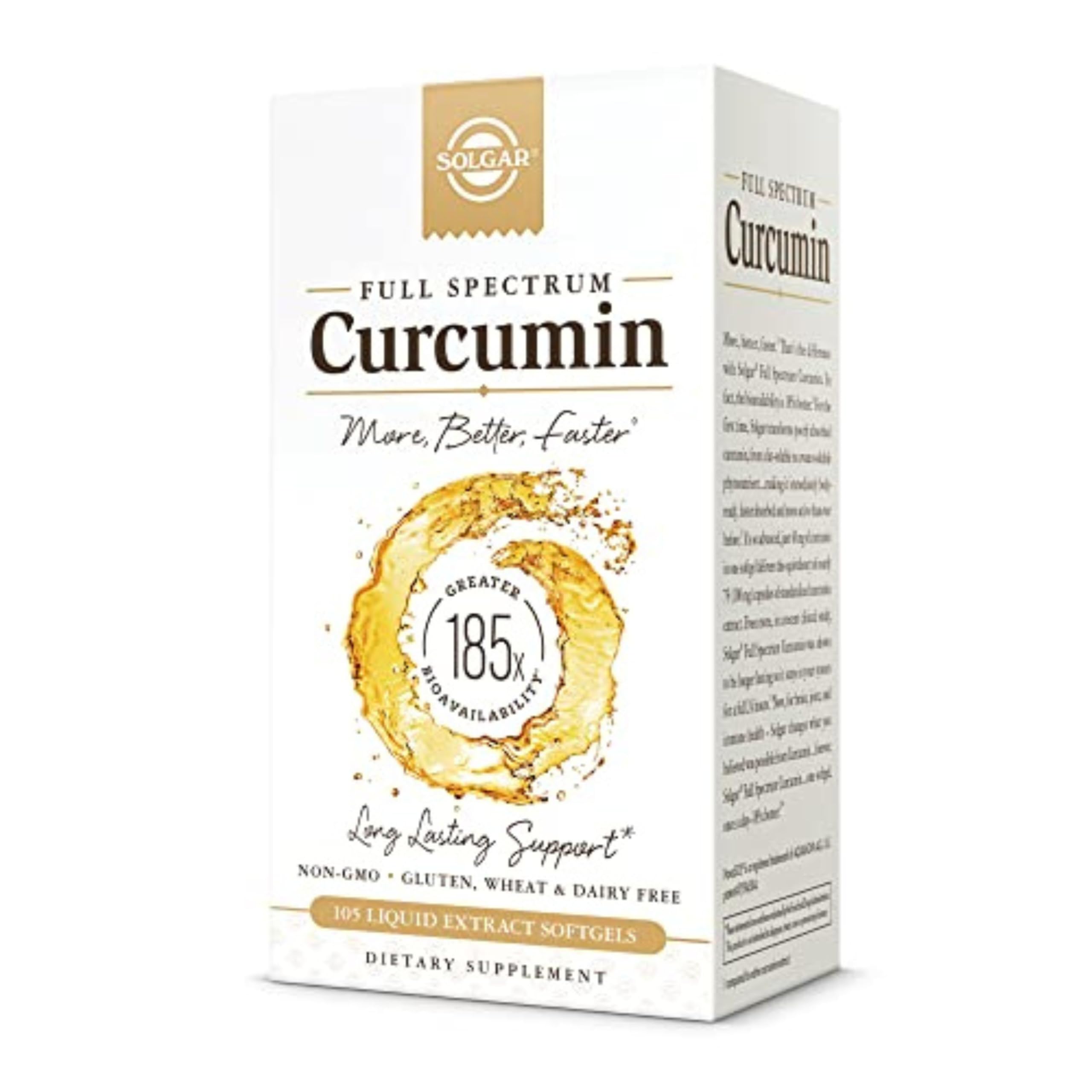Solgar Full Spectrum Curcumin 40mg LiCaps front view