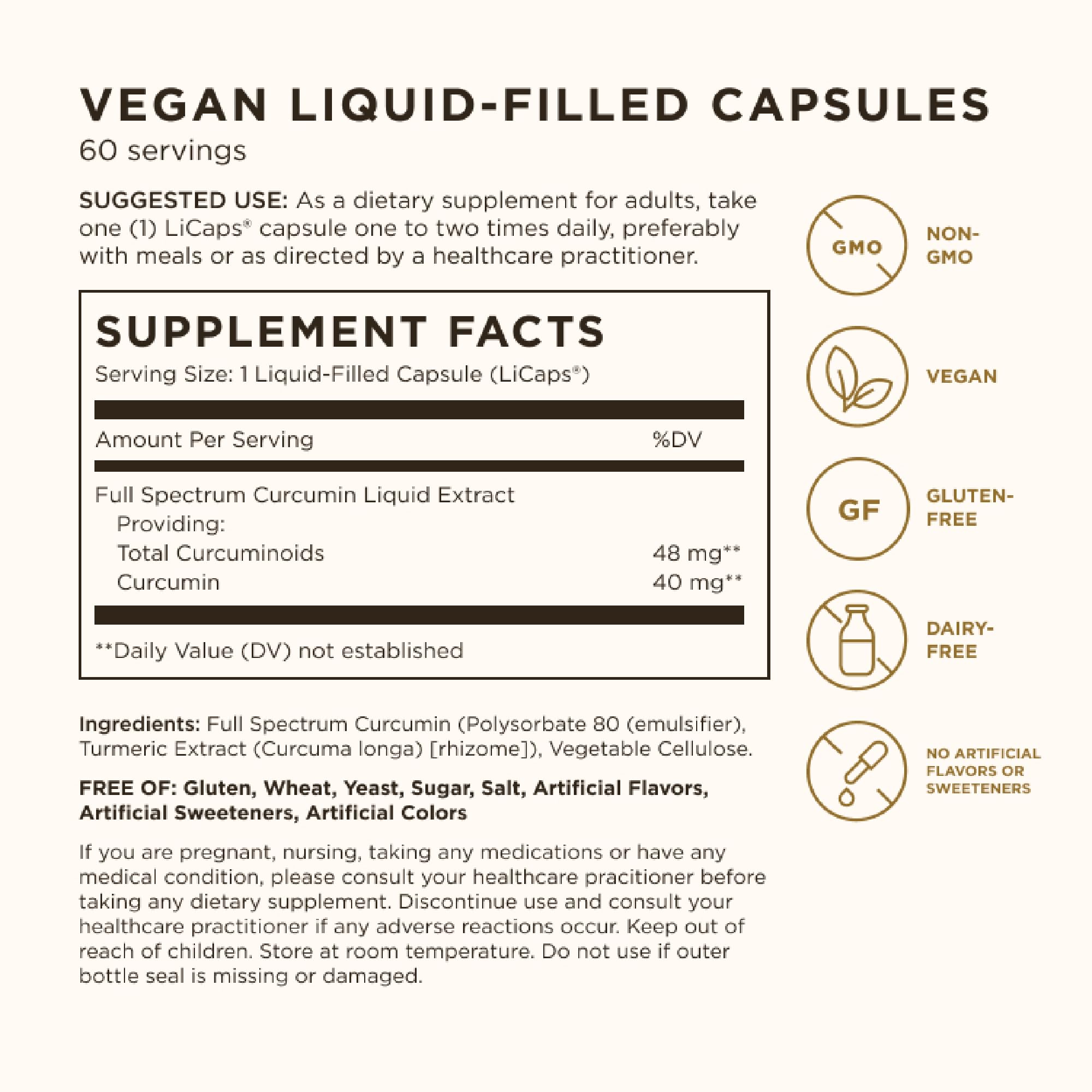 Solgar Full Spectrum Curcumin softgel close-up