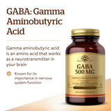 Solgar GABA Capsules bottle with cap on