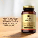 Solgar GABA Capsules opened bottle with capsules