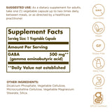 Solgar GABA Capsules side view showing capsule size