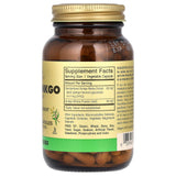 Solgar Ginkgo Biloba packaging with ingredient details