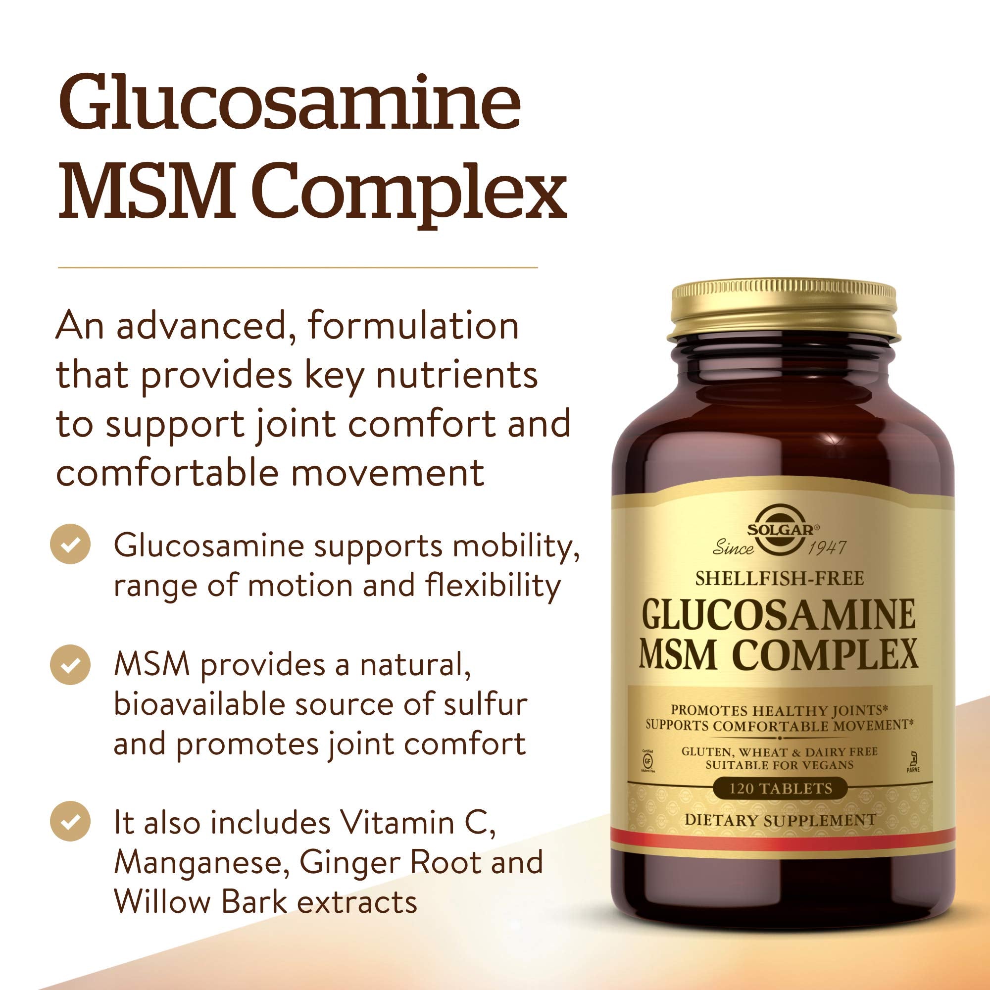 Solgar Glucosamine bottle side view