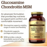 Solgar Glucosamine Chondroitin MSM 460g side view with label