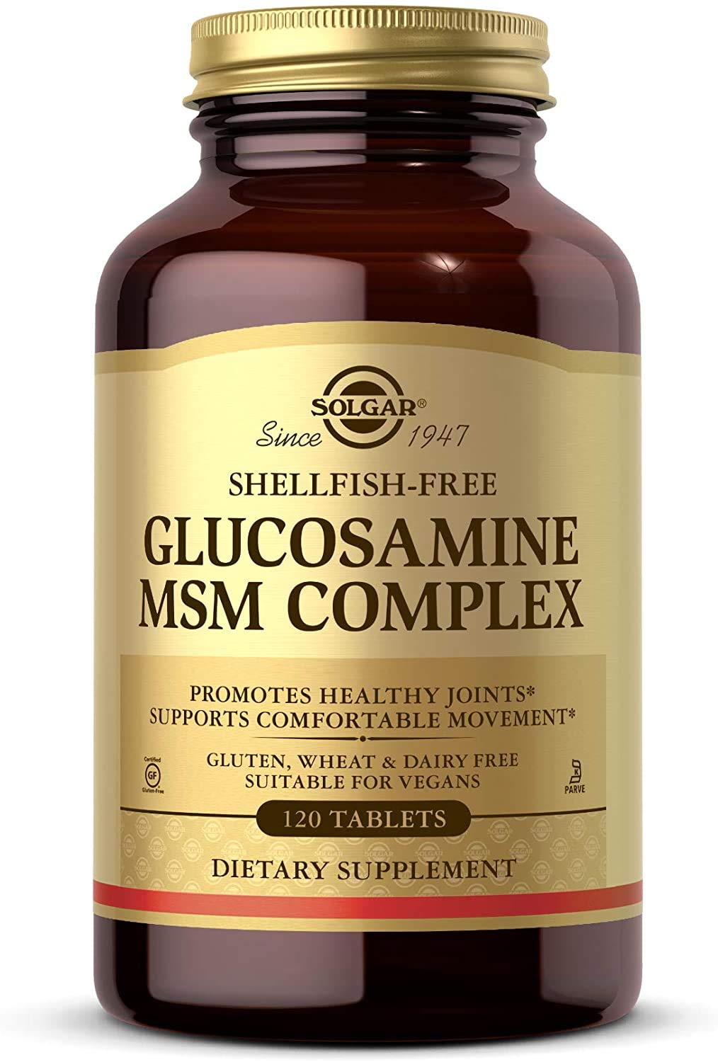Solgar Glucosamine supplement front view 254g