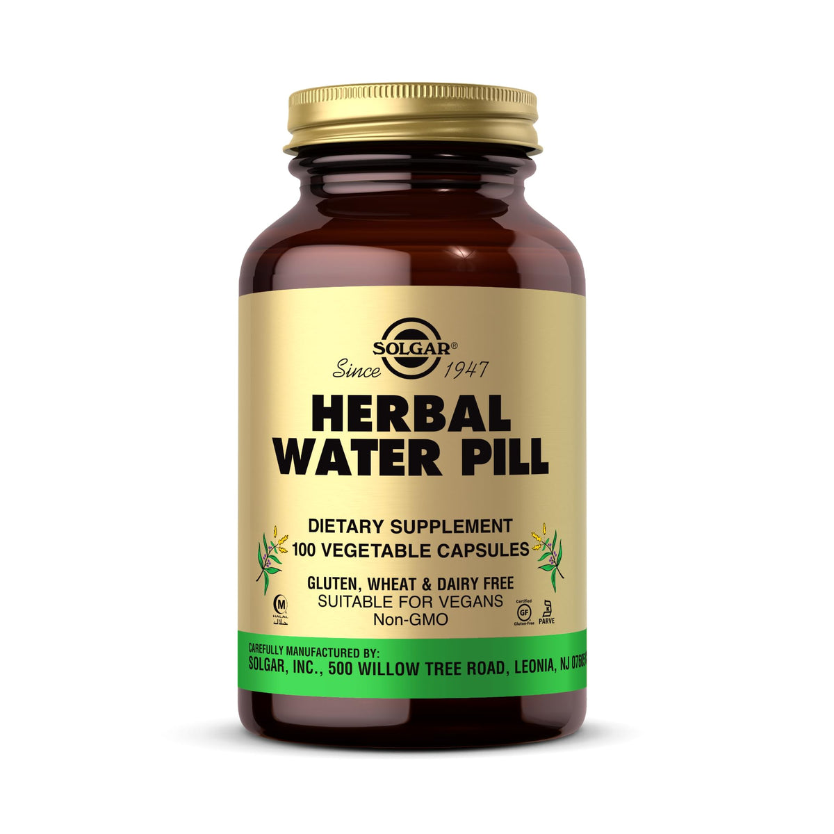 Solgar Herbal Supplement 227g front view with vegetable cellulose capsules