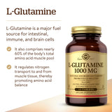 Solgar L-Glutamine 170g back view of packaging with ingredient list