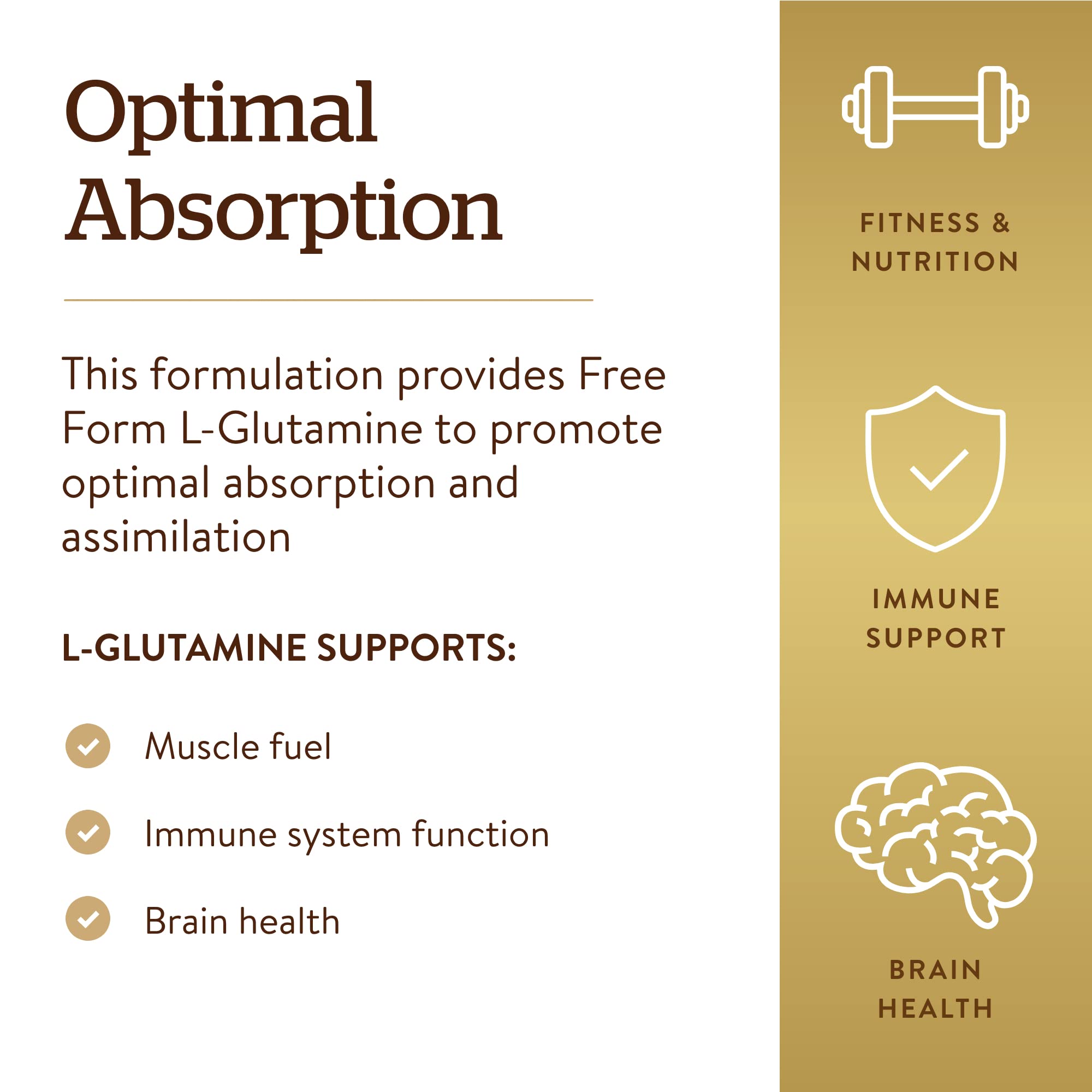 Solgar L-Glutamine 170g capsules in a clear bowl