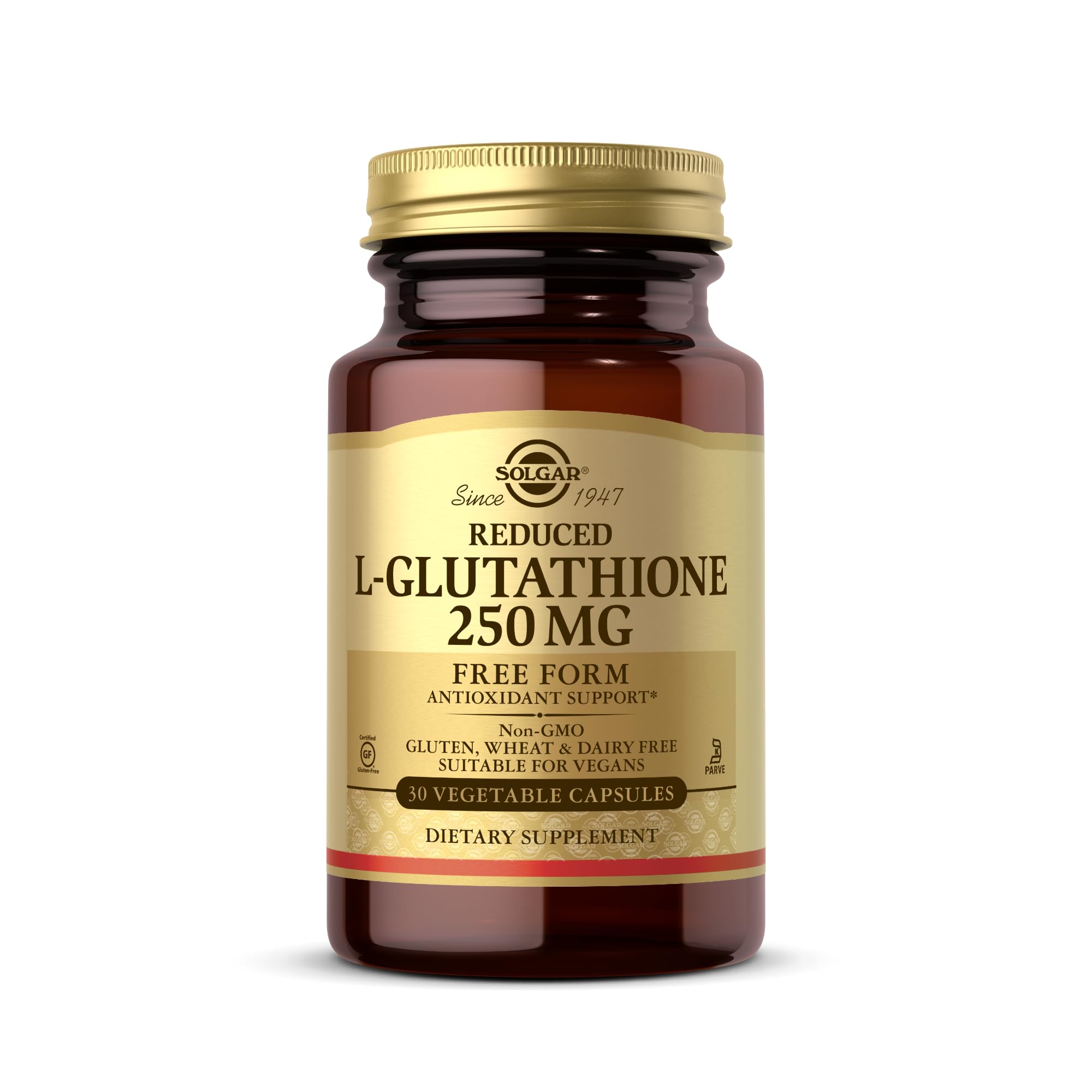 Solgar L-Glutamine 250mg supplement front view
