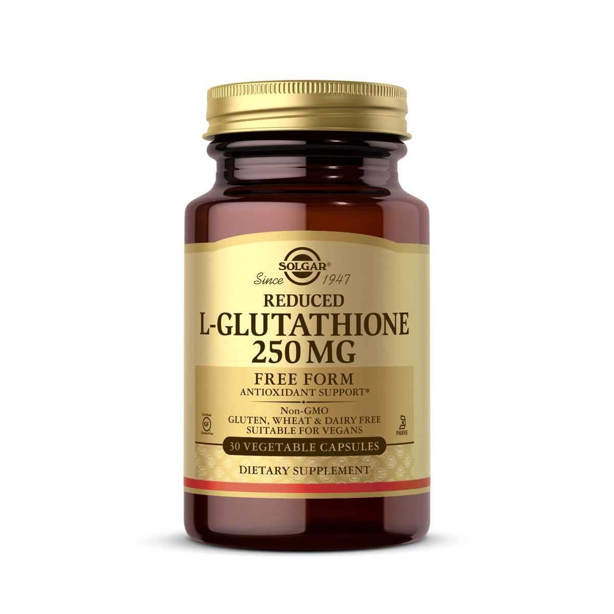 Solgar L-Glutamine 250mg supplement front view
