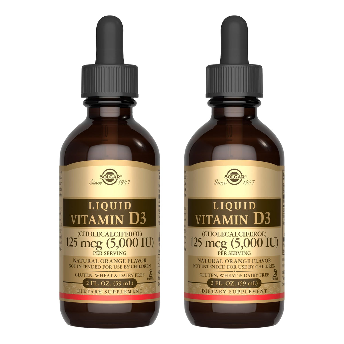 Solgar Liquid Vitamin D3 125 mcg bottle front view