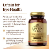 Solgar Lutein 40 mg supplement bottle side view