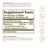 Solgar Magnesium Tablets bottle with label