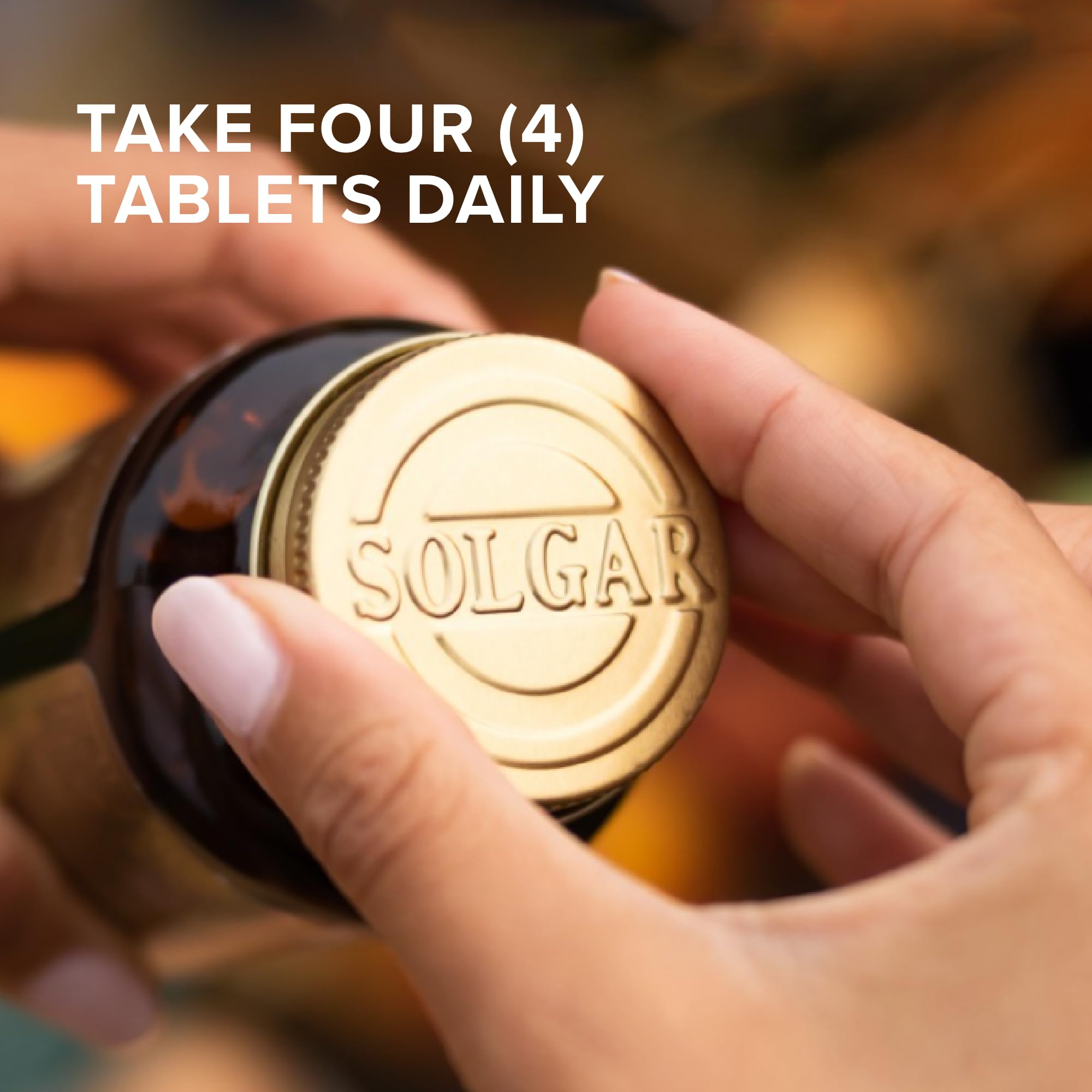 Solgar Magnesium Tablets side view showing tablet size