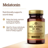 Solgar Melatonin 10mg 60 Tablets back view