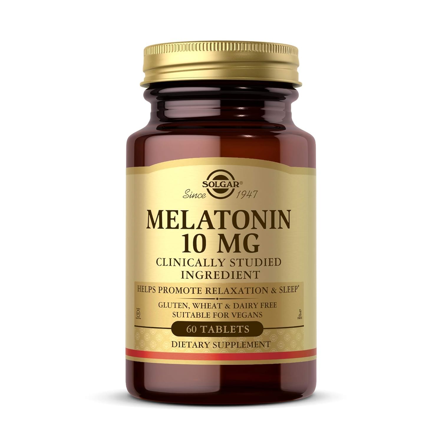 Solgar Melatonin 10mg 60 Tablets bottle with label