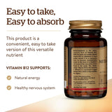 Solgar Methylcobalamin Vitamin B12 5000 mcg Nuggets with ingredients list