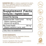 Solgar Milk Thistle 350mg bottle side view
