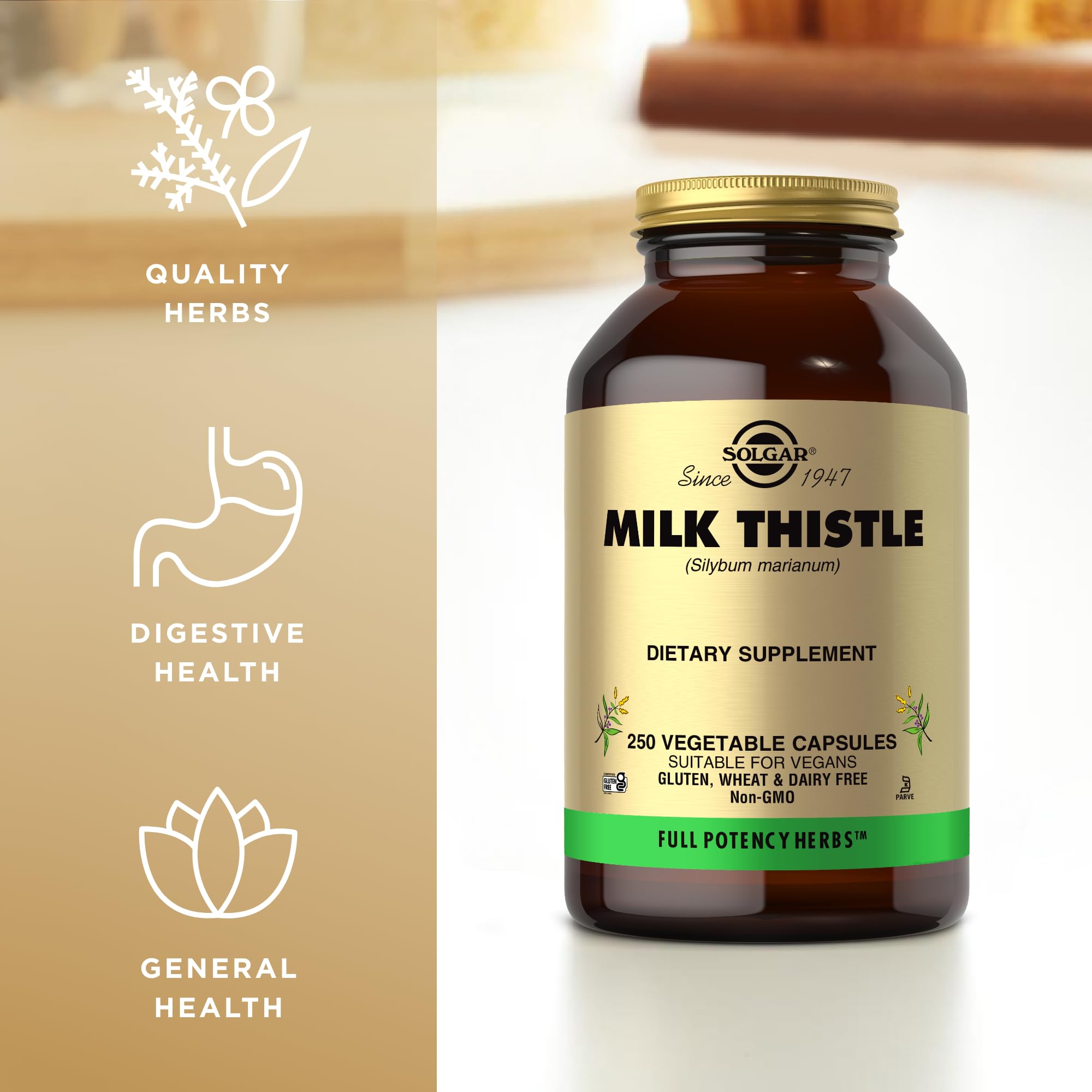 Solgar Milk Thistle 454g veggie cap close-up