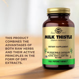 Solgar Milk Thistle bottle with a measuring spoon