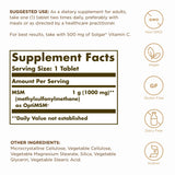 Solgar MSM Tablets 1000mg side view showing tablet size