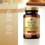Solgar Niacin B3 100mg Supplement bottle with cap
