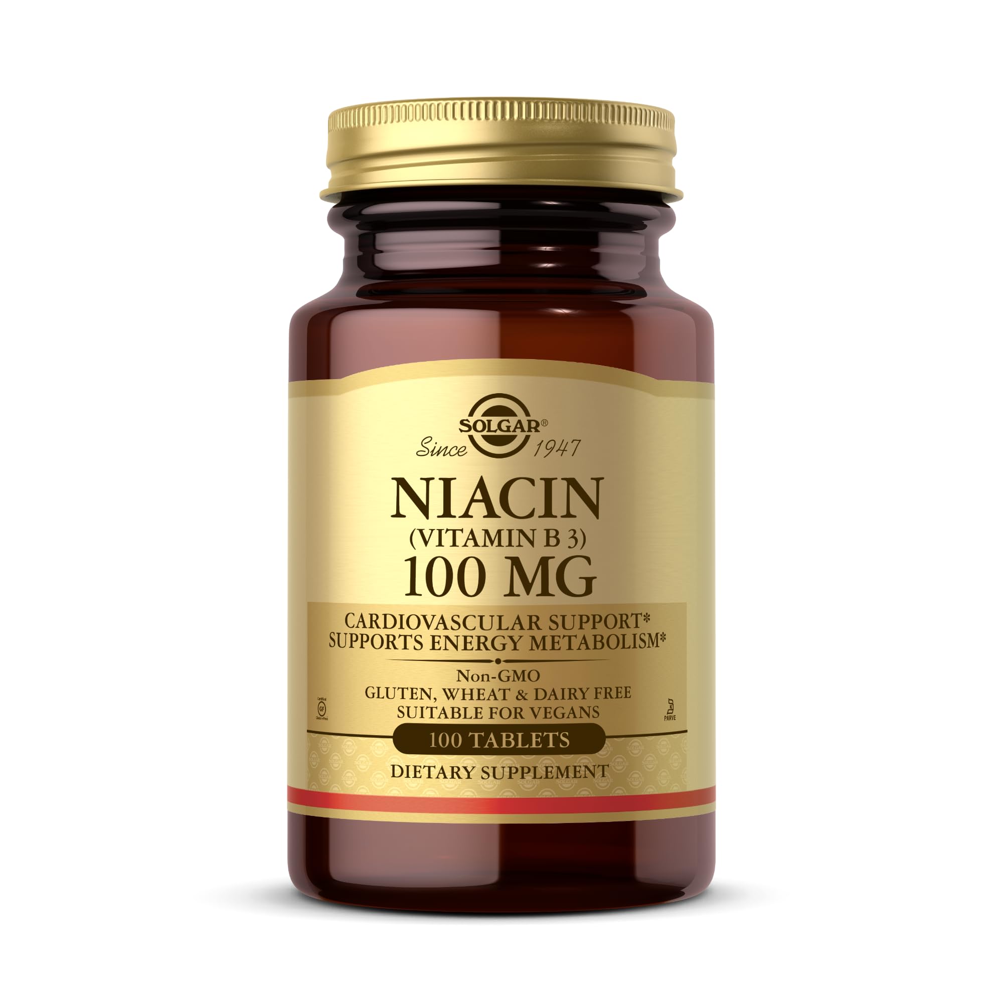 Solgar Niacin B3 100mg Supplement front view