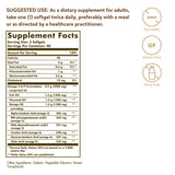 Solgar Omega 3-6-9 Softgels 1300mg back view with ingredients