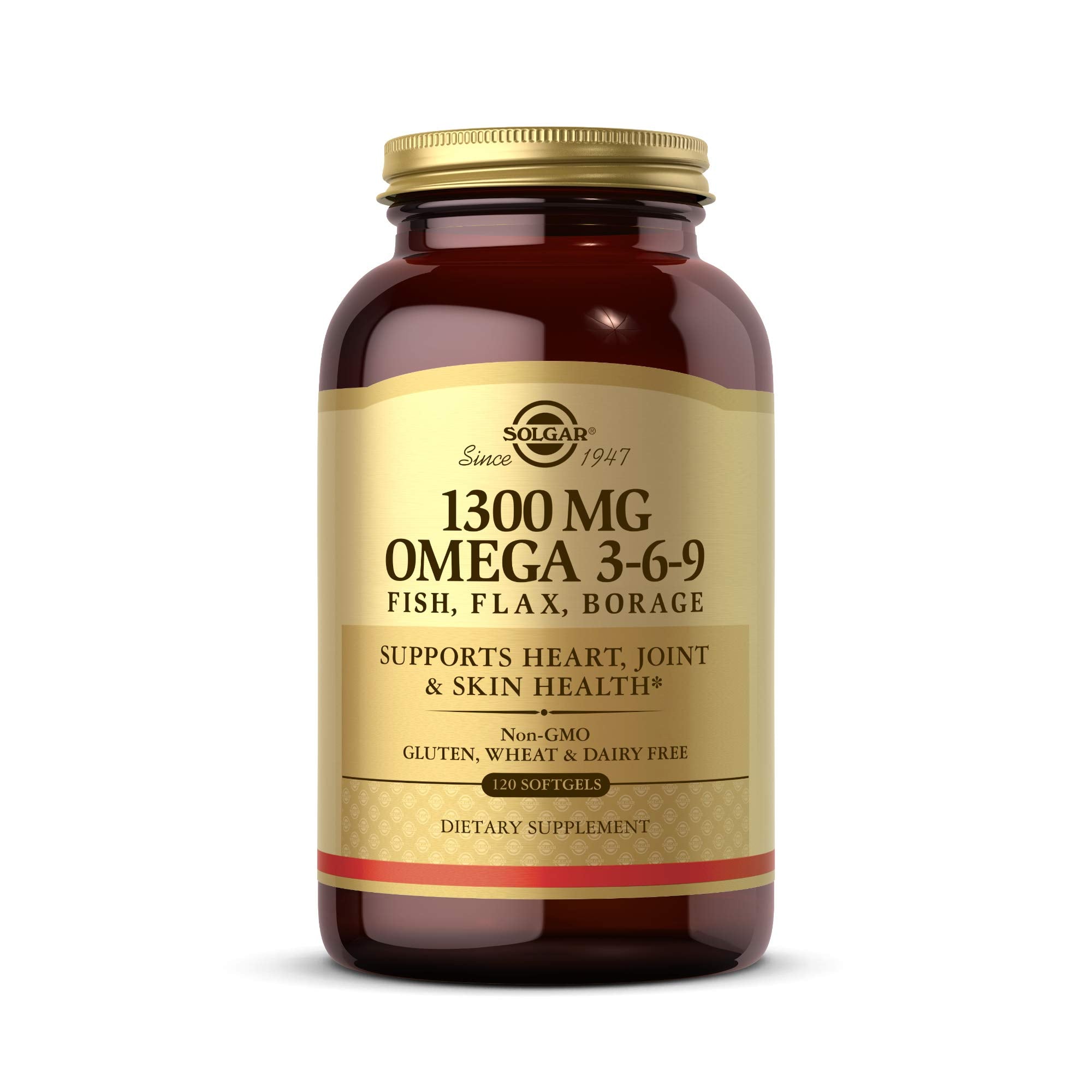 Solgar Omega 3-6-9 Softgels 1300mg front view