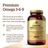 Solgar Omega 3-6-9 Softgels 1300mg side view