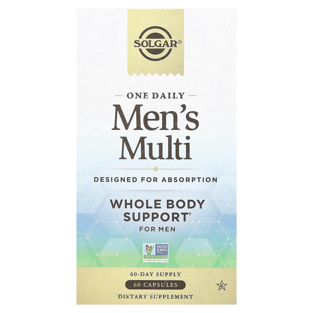 Solgar One Daily Men's Multi Vegan Multivitamin front view