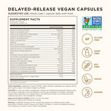 Solgar One Daily Women's Multi Vegan Multivitamin back view with ingredients