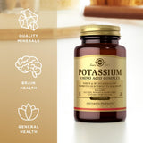 Solgar Potassium Amino Acid Complex 99mg capsules on a table