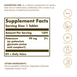 Solgar Potassium Amino Acid Complex 99mg side view