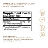 Solgar Potassium Supplement 230g side view showing capsule