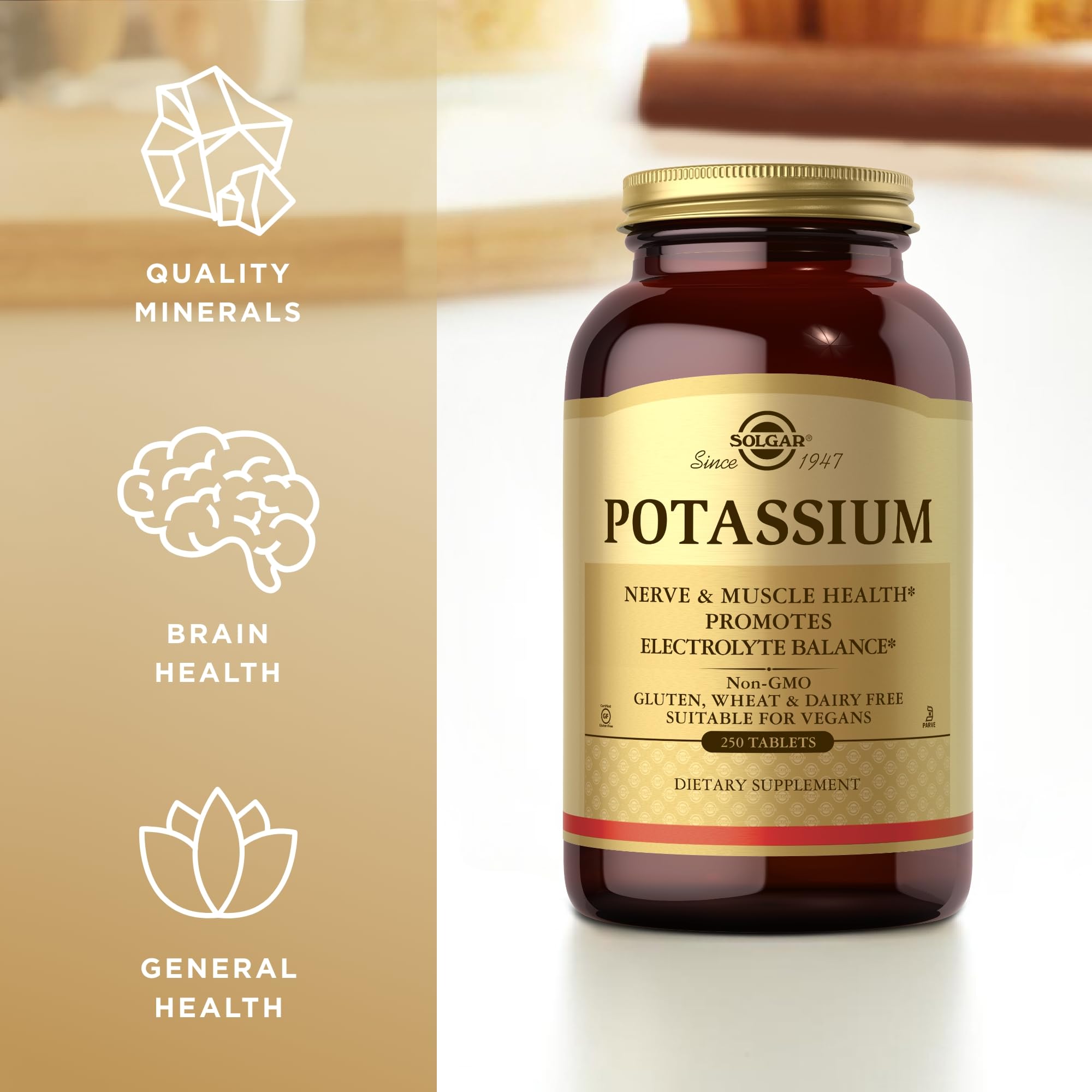 Solgar Potassium Supplement 481g packaging
