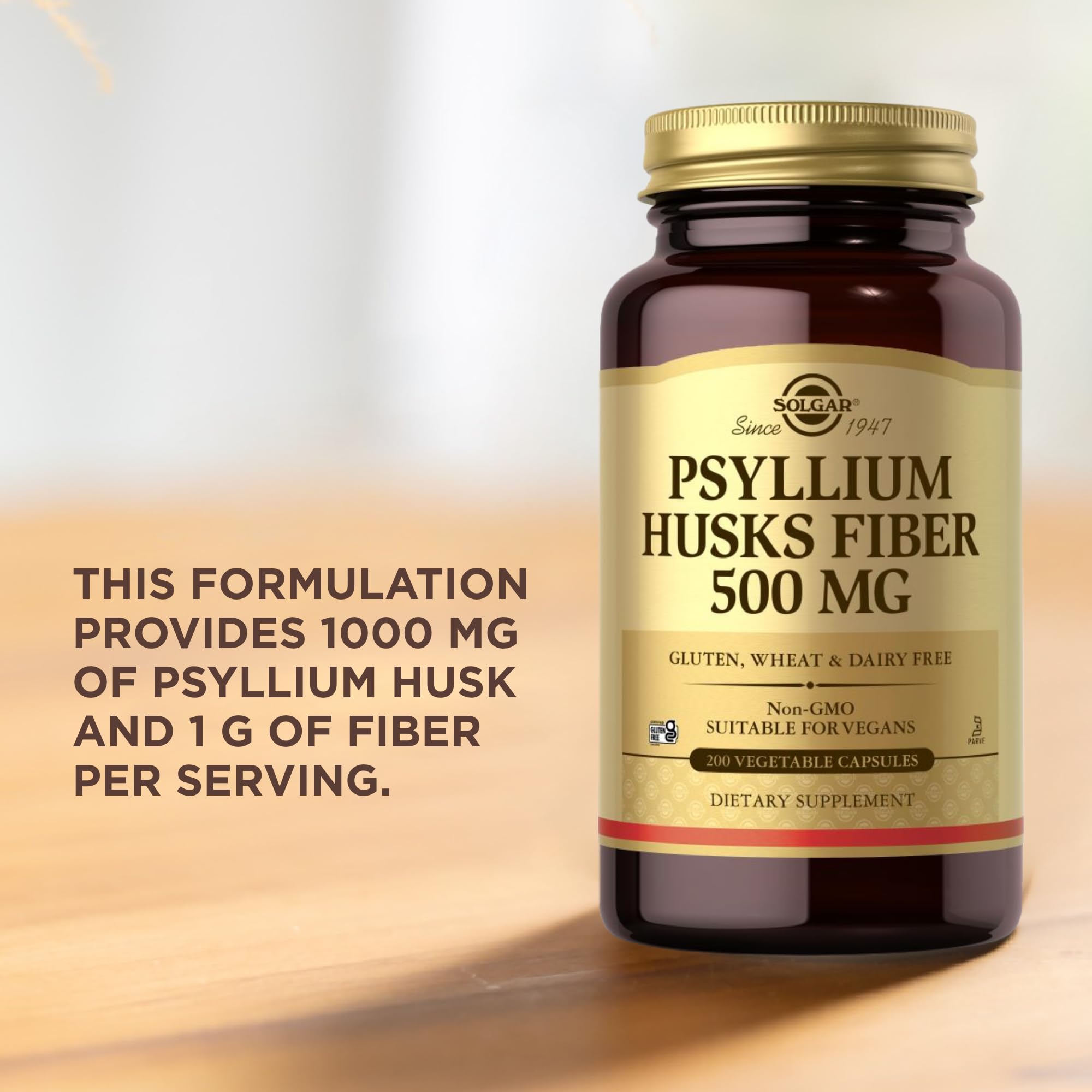 Solgar Psyllium Supplement 100g with a measuring spoon