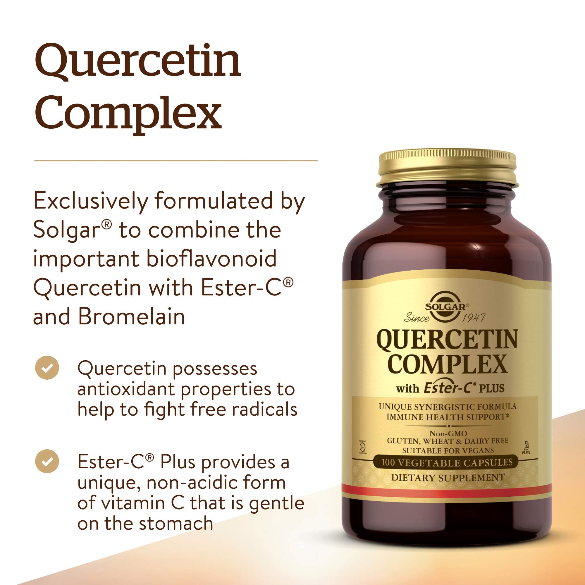 Solgar Quercetin Complex 181g bottle with label