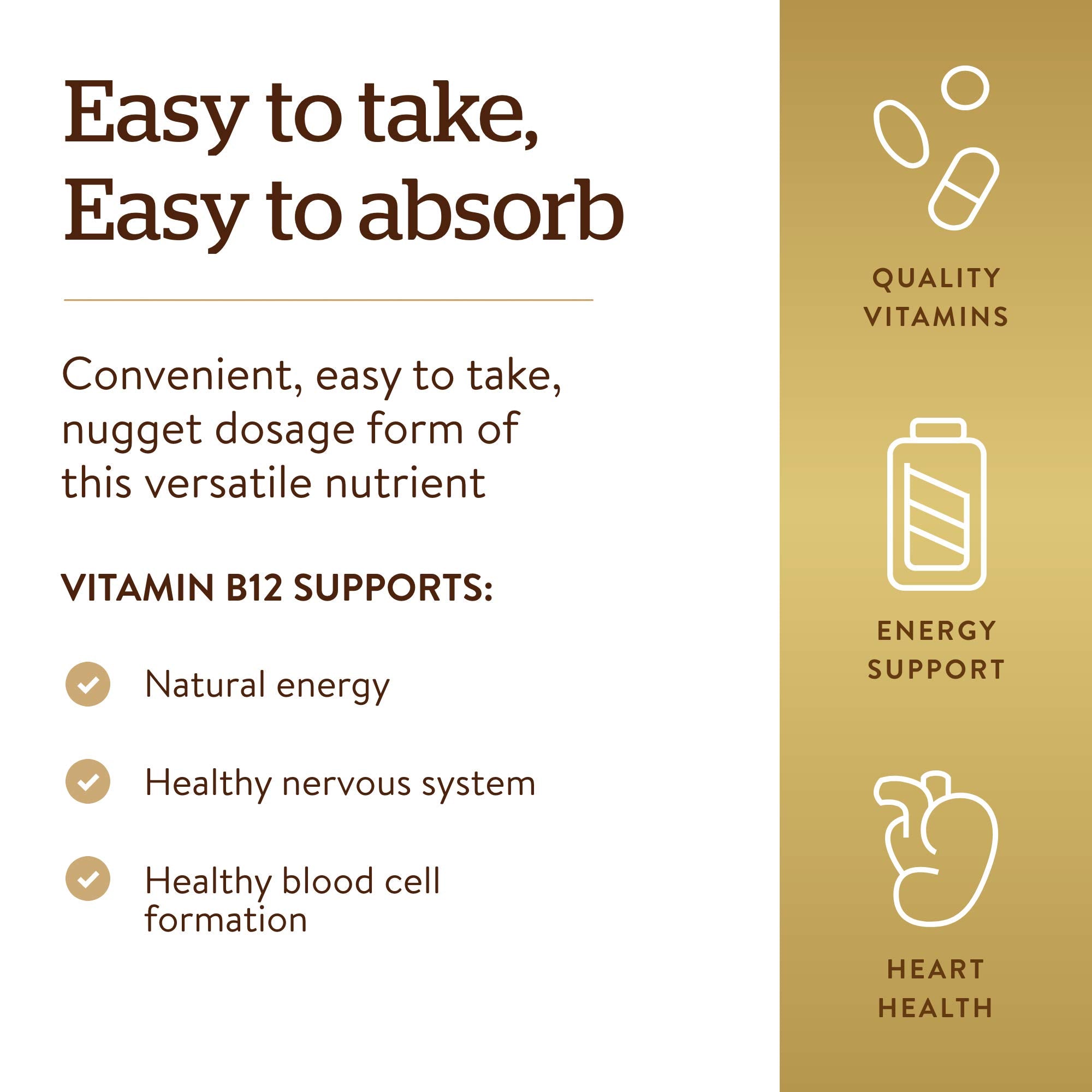 Solgar Sublingual Vitamin B12 1000 mcg Nuggets with cherry flavour description