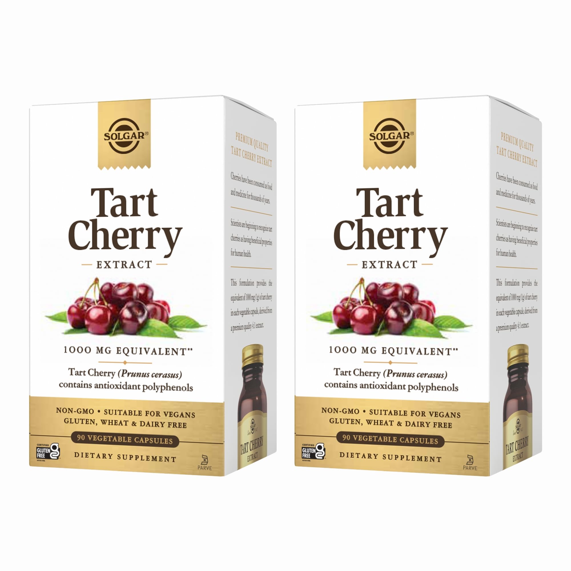 Solgar Tart Cherry Antioxidant Supplement 1000mg front view