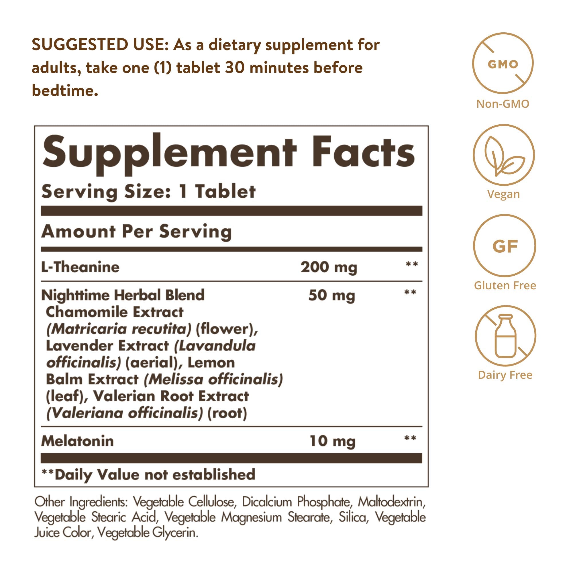 Solgar Triple Action Sleep Supplement bottle with label