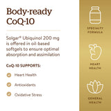 Solgar Ubiquinol CoQ10 200 mg Softgels with olive oil