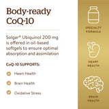 Solgar Ubiquinol Soft Gels 100g side view