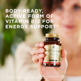 Solgar Vitamin B12 Methylcobalamin 1000 mcg sublingual nuggets bottle back view