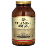 Solgar Vitamin C 500 mg vegetable capsules with a measuring spoon