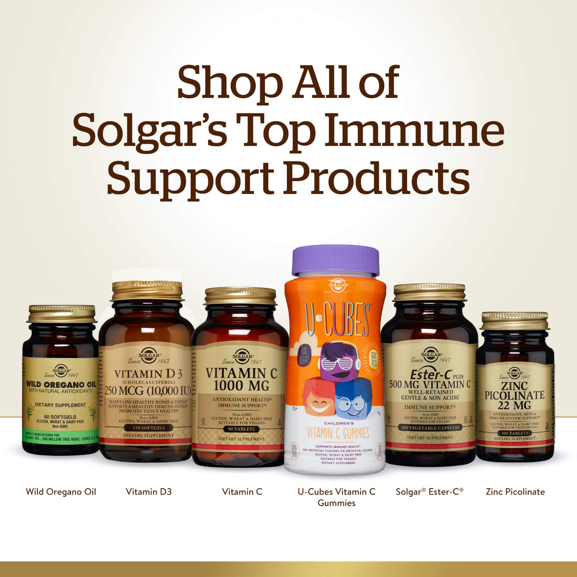 Solgar Vitamin C 500 mg vegetable capsules with ingredients