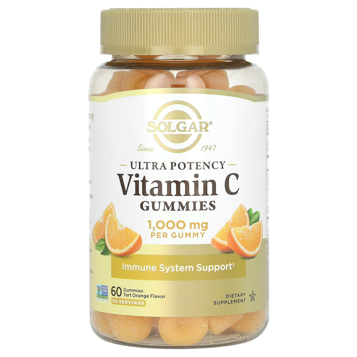 Solgar Vitamin C Gummies 1000mg Tart Orange front view